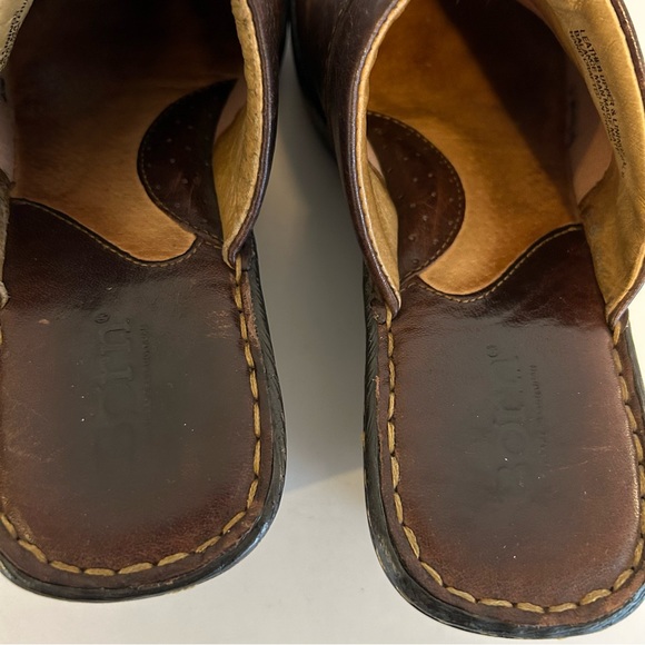 Born brown genuine leather slip on clogs mules S 8 EU 39 cottage core comfy Y2K - Picture 8 of 10